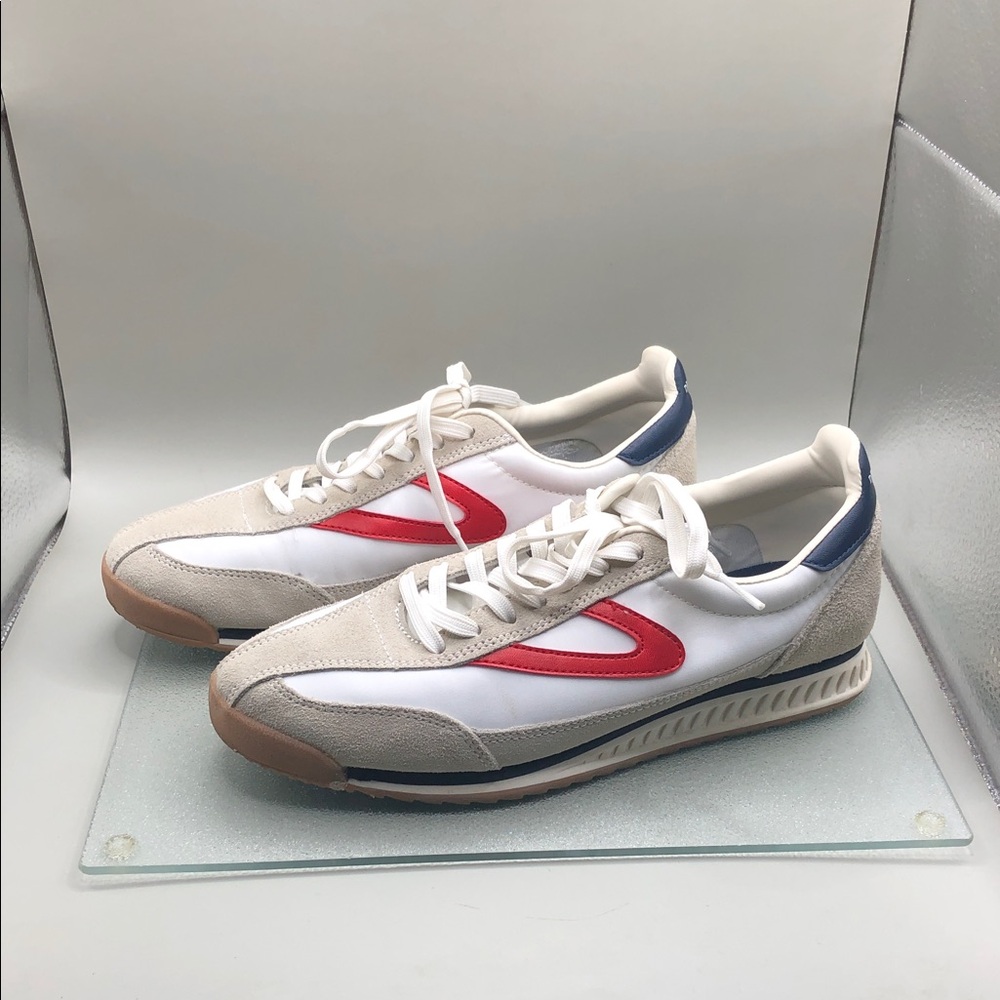 Draper‎ James x Tretorn Rawlins 2.0 Sneakers sz 7 Cream White Red Retro Style